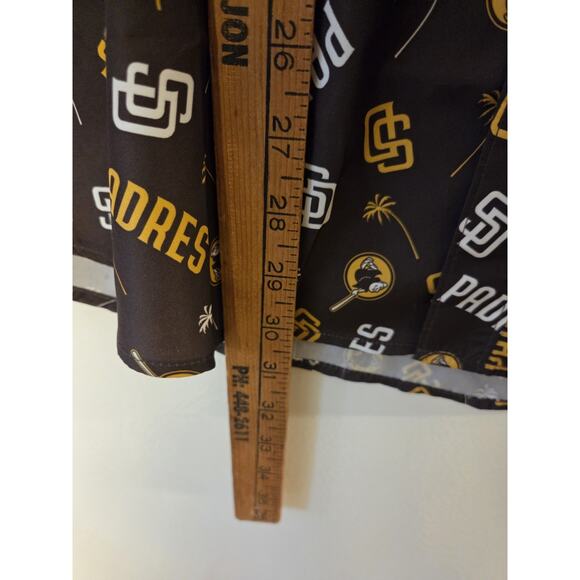 BDG MLB San Diego Padres Men's XL Button Front Brown Gold Polyester Southwest - Picture 7 of 7